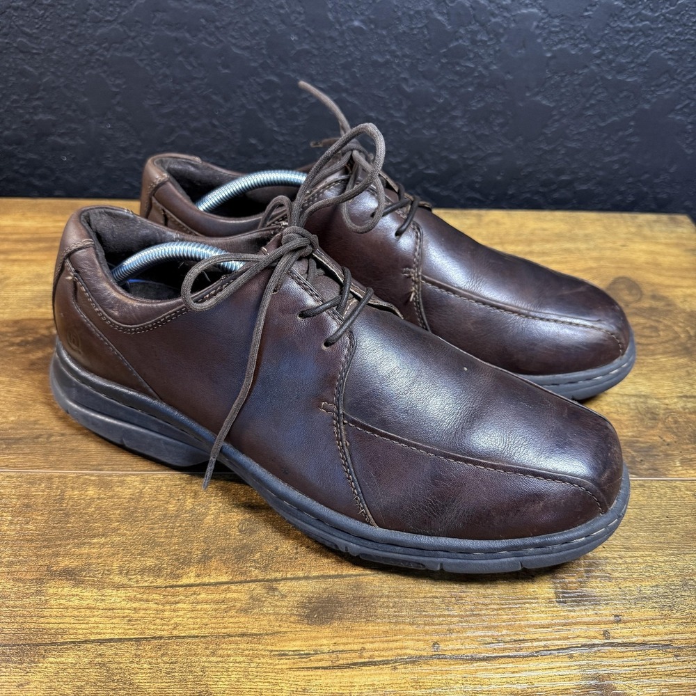 Dunham Burlington 8000BK Brown Leather Waterproof Oxford Shoes Mens Size 11 D
